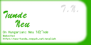 tunde neu business card